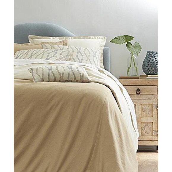 Home Decorators SANTORINI 6PC BEDDING SET Beige Queen Duvet + Pillow Sham Cases - Picture 3 of 5